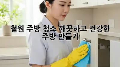 철원 주방 청소: 깨끗하고 건강한 주방 만들기