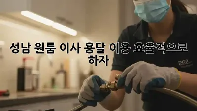 성남 원룸 이사, 용달 이용 효율적으로 하자!